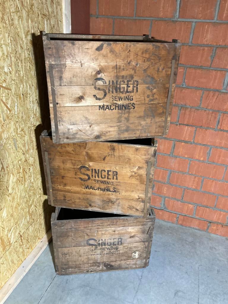 Houten koffer Singer naaimachines, Ophalen, Gebruikt, X, X