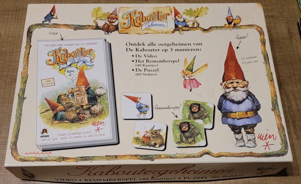 David de Kabouter: Puzzel + Memory, Ophalen of Verzenden, Gebruikt, Tv, Overige typen