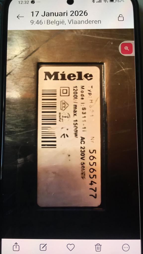 Onderdelen voor Miele stofzuiger, Ophalen, Gebruikt, Stofzuiger