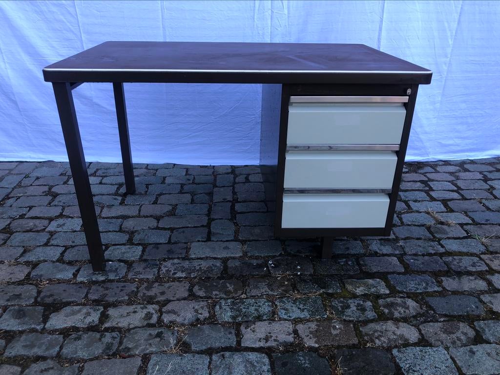 vintage industrial metal desk COEN DE VRIES, Ophalen