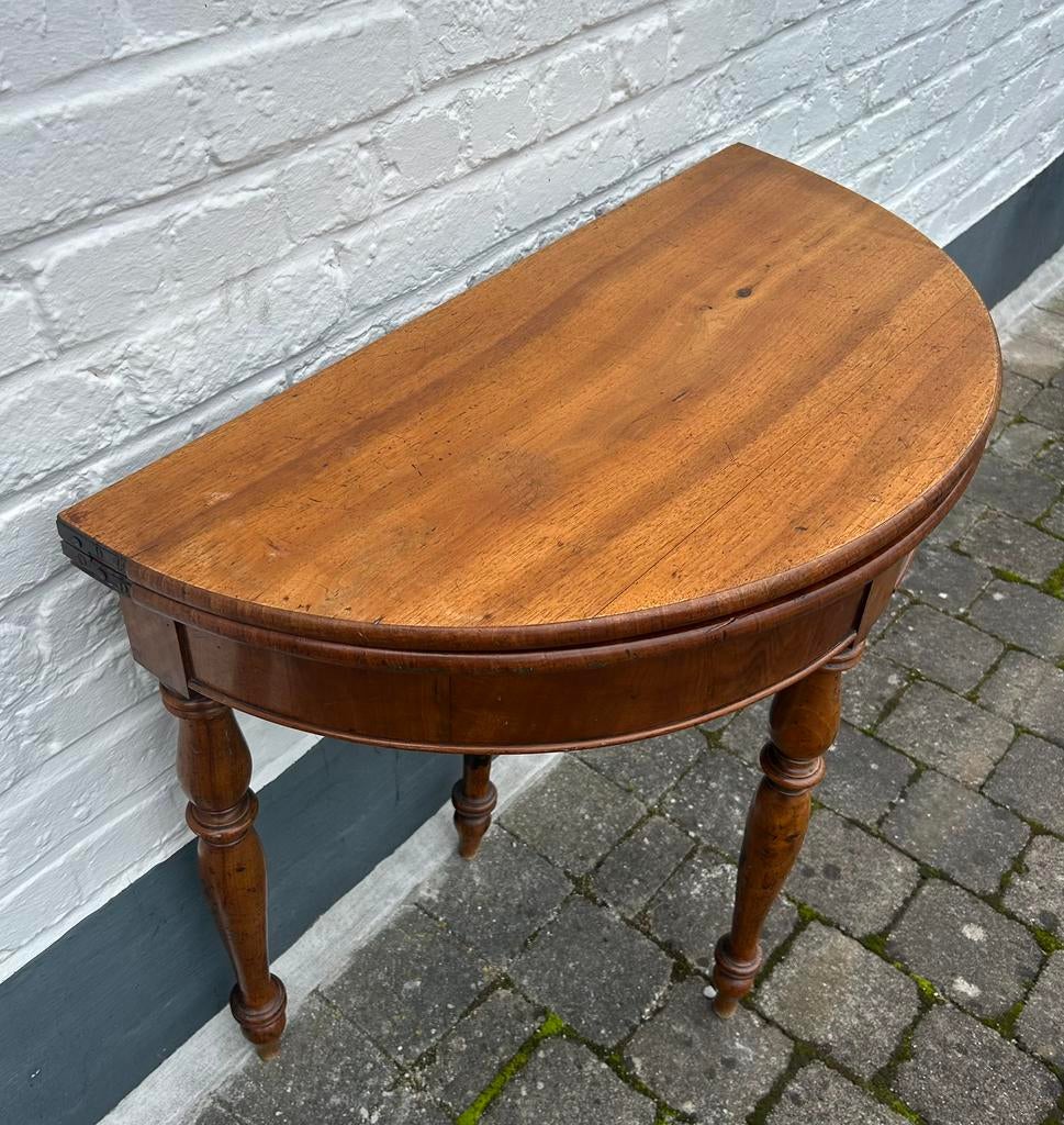Antieke kaarttafel in kersenhout., Antiek en Kunst, Antiek | Meubels | Tafels, Ophalen