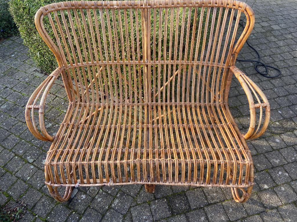vintage rotan rohe zetel 2 p, Ophalen