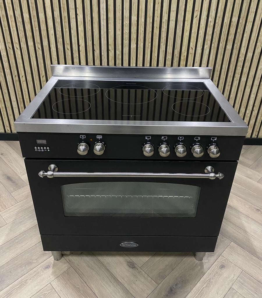 Prachtig Britannia Inductie Fornuis, Elektronische apparatuur, Fornuizen, Zo goed als nieuw, Vrijstaand, Inductie, 5 kookzones of meer