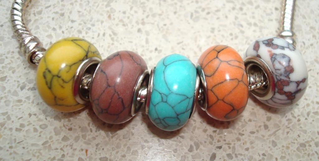 Lot de 5 breloques en pierre naturelle, Bijoux, Sacs & Beauté, Bracelets à breloques, Neuf, Autres marques, 4 bracelets à breloques ou plus