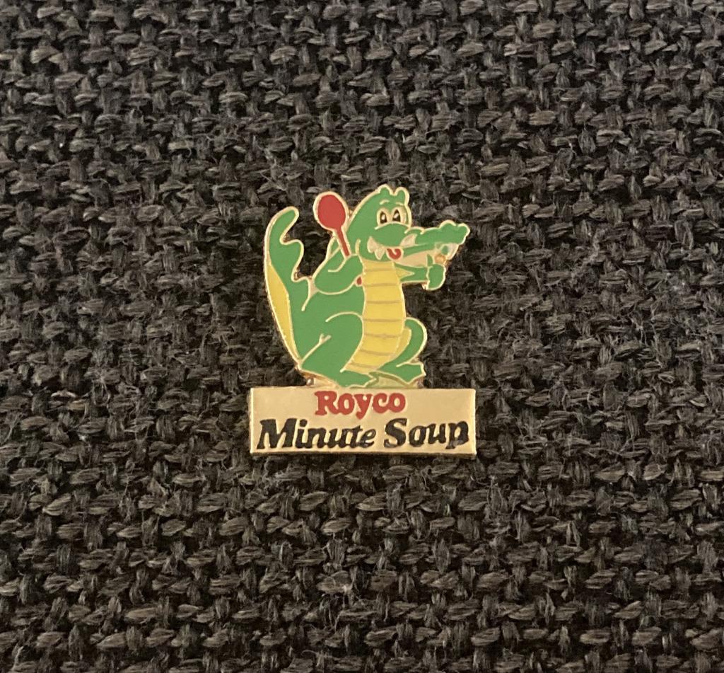 PIN - ROYCO MINUTE SOUP - KROKODIEL - CROCODILE, Collections, Envoi, Utilisé, Marque, Insigne ou Pin's