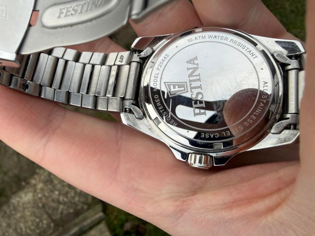 Festina horloge, Staal, Staal, Polshorloge, Zo goed als nieuw