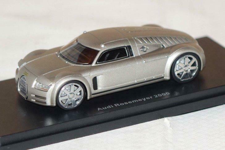 1:43 BoS Models 43460 Audi Rosemeyer 2000 aluminium concept, Enlèvement ou Envoi, Neuf, Voiture