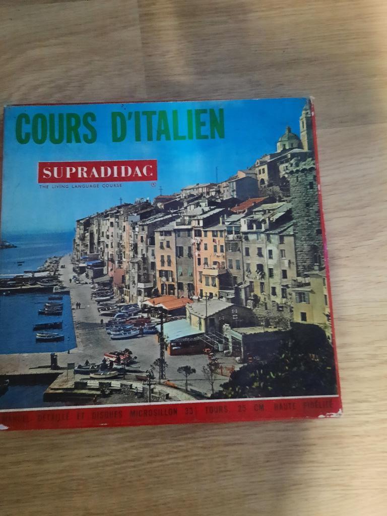 Cours De Langue italien - Supradirac Vinyle avec le Manuel, 12 pouces, Enlèvement ou Envoi, Coffret, Comme neuf