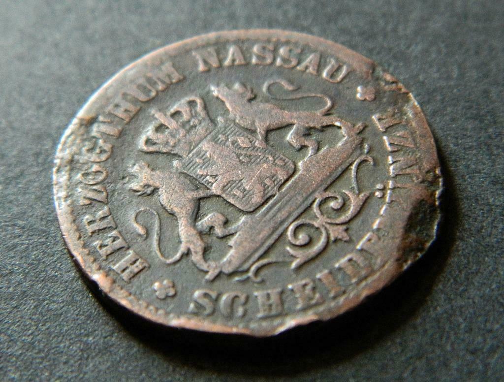 1 Kreuzer Nassau 1861, Envoi, Allemagne, Monnaie en vrac
