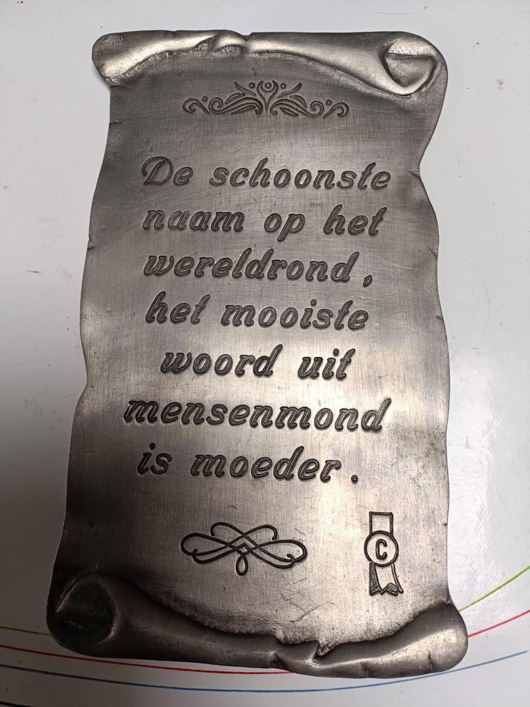 Tinnen spreuk, Enlèvement ou Envoi, Comme neuf