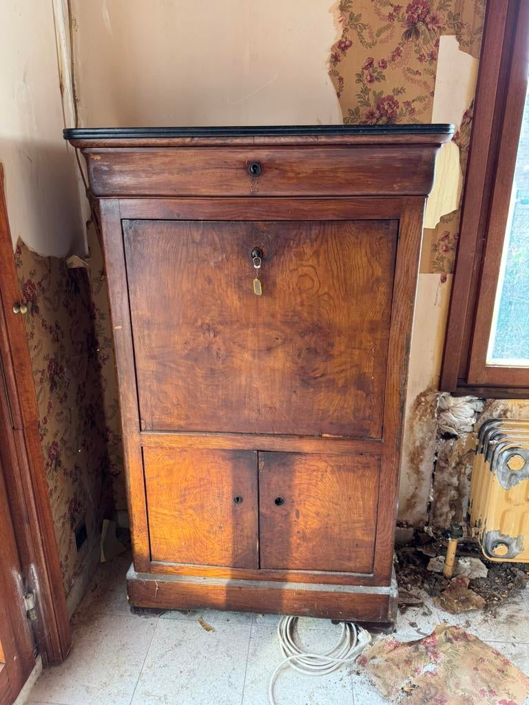 Secrétaire XIX 19e - bois noyer, Ophalen