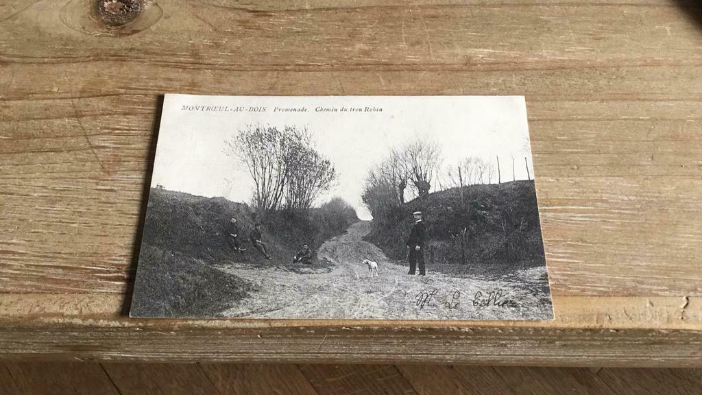 Montroeul au bois chemin du trou Robin, Collections, Avant 1920, Affranchie, Hainaut