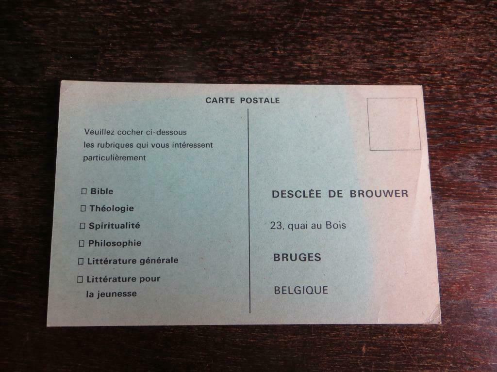 Oude postkaart van drukkerij DESCLEE DE BROUWER in Bruges, Ophalen of Verzenden, 1960 tot 1980, Ongelopen, West-Vlaanderen