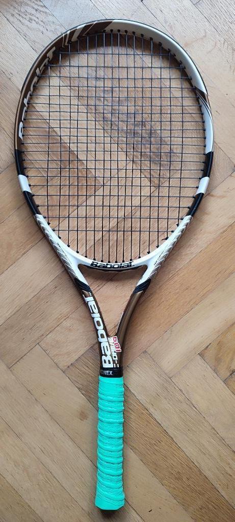 Raquette de Tennis Babaolat Drive 109 Cortex side, Sport en Fitness, Tennis, Gebruikt, Racket, Babolat, L3, Ophalen of Verzenden