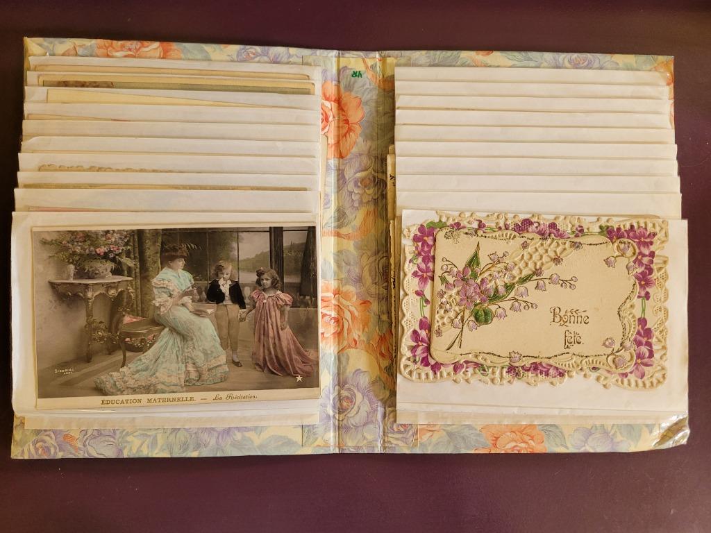 Album met 40 oude postkaarten, Ophalen, Gelopen
