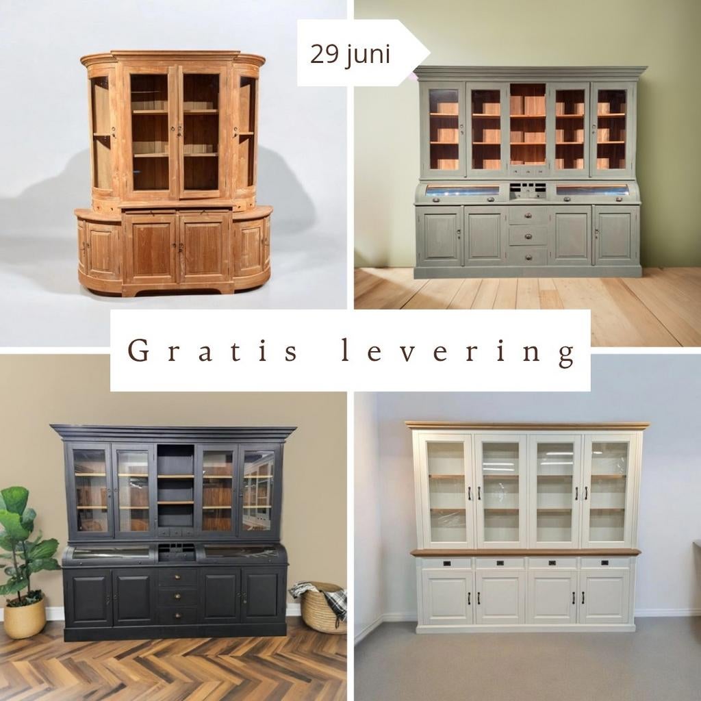 Armoire de buffet unique en teck — Livraison possible, Enlèvement ou Envoi, Comme neuf, Teck