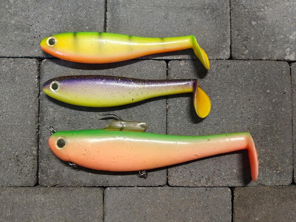 Waterwolf Lures Shadzilla 3 stuks swimbaits snoek, Ophalen