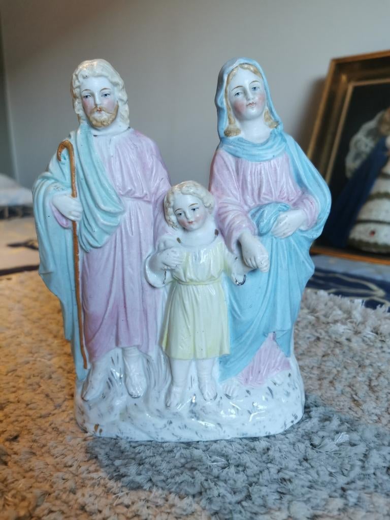 Très ancienne statue en porcelaine de la famille H, Enlèvement ou Envoi