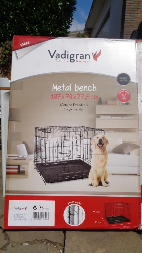 Bench - metalen draadkooi voor Duitse, Mechelse herder, ..., Dieren en Toebehoren, Hondenbenches, Zo goed als nieuw, Ophalen