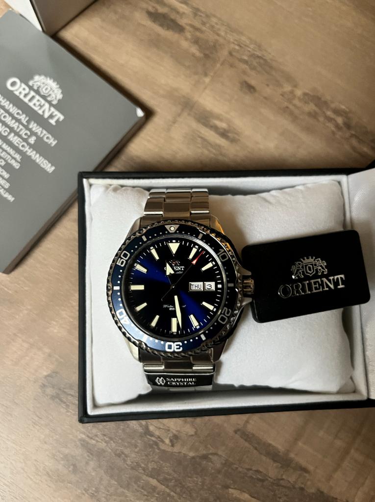 Orient automatisch dresshorloge, 41 mm saffierglas, Staal, Polshorloge, Nieuw, Ophalen of Verzenden