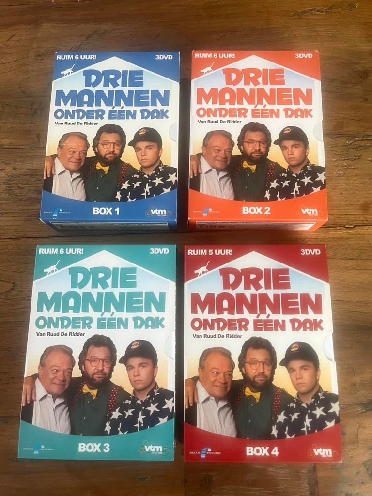 Drie Mannen Onder één dak - complete set DVD, Cd's en Dvd's, Alle leeftijden, Boxset, Ophalen of Verzenden, Zo goed als nieuw