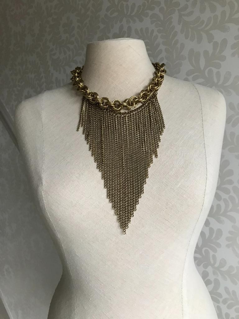 Massimo Dutti Gouden Ketting, Handtassen en Accessoires, Ophalen of Verzenden, Zo goed als nieuw, Goud, Overige materialen