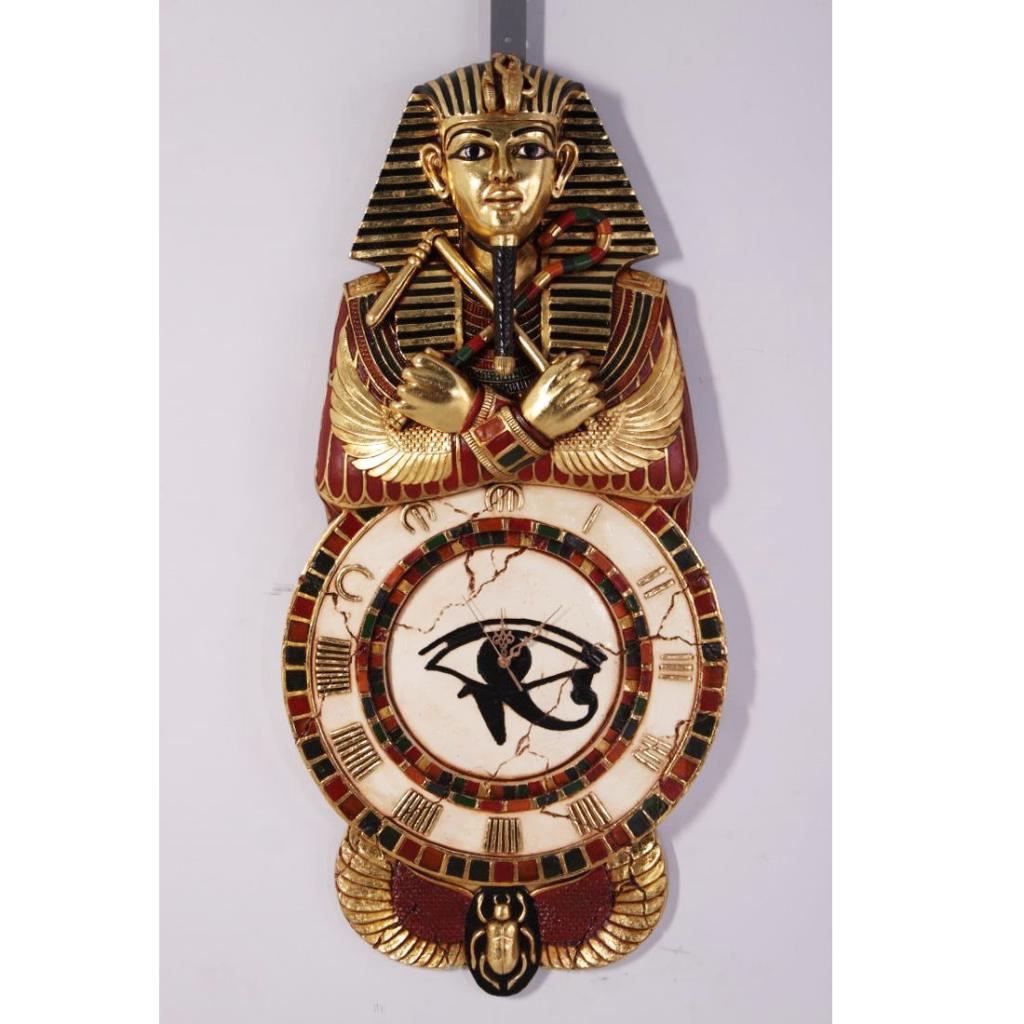 Egyptische Wandklok – Egypte klok Hoogte 102 cm, Huis en Inrichting, Ophalen, Nieuw, Overige typen