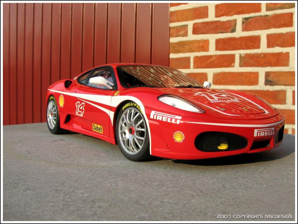 Ferrari F430 Challenge 2005 - Hotwheels 1:18, Enlèvement ou Envoi, Comme neuf, Voiture, Hot Wheels