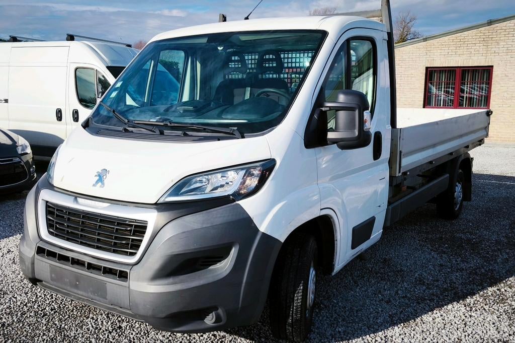 🆕PEUGEOT BOXER_2.2 D(130CH)_2014💢EU.5B_3PL_A/C_117.000KM💢, Euro 5, Stof, 4 cilinders, Wit