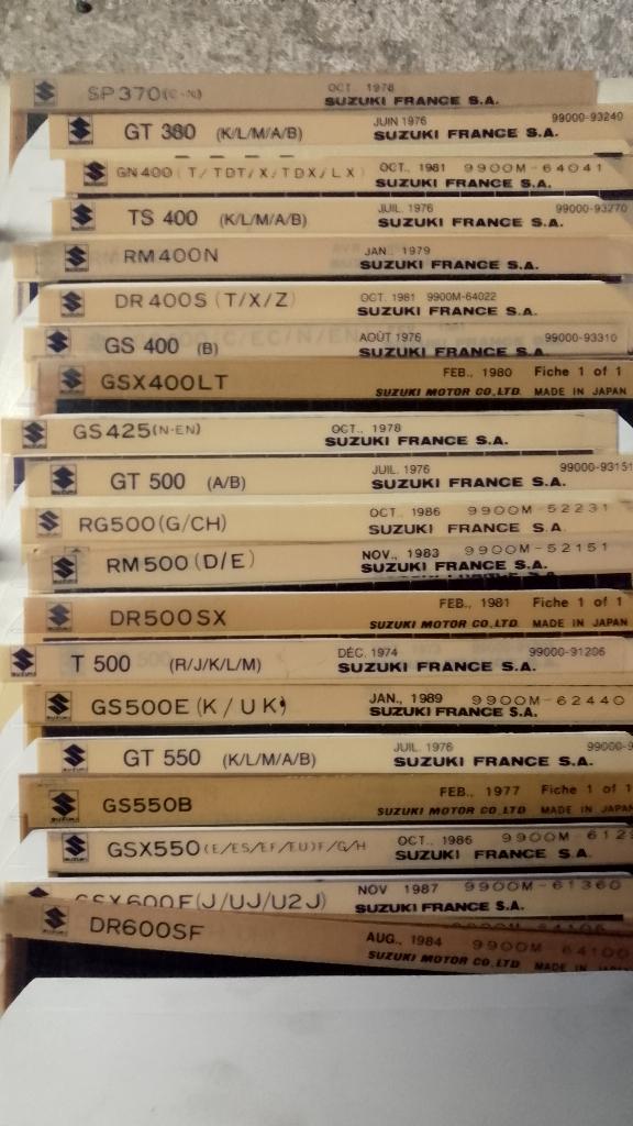 Microfiches suzuki, Motos, Modes d'emploi & Notices d'utilisation, Enlèvement ou Envoi, Suzuki