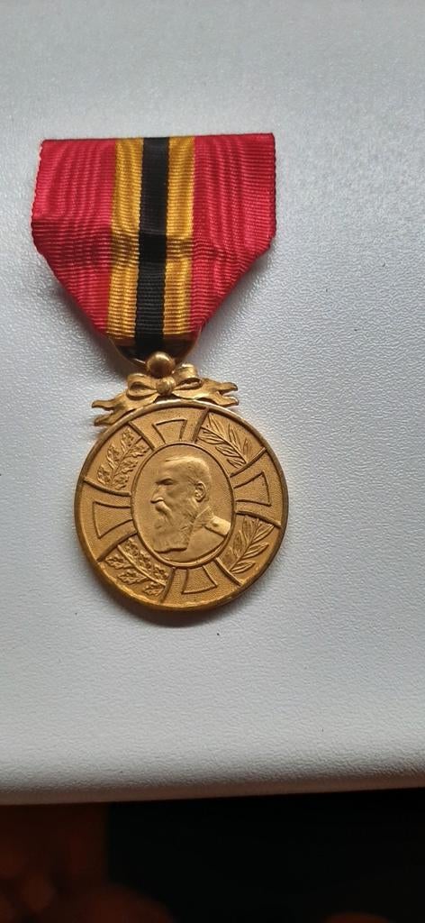 Herdenkingsmedaille voor het bewind van koning Leopold II, Verzamelen, Ophalen of Verzenden