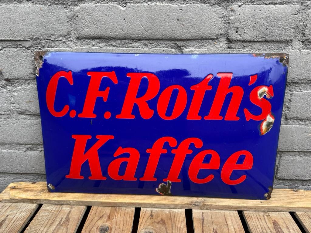 Kaffee koffie emaille relame bord, Ophalen of Verzenden