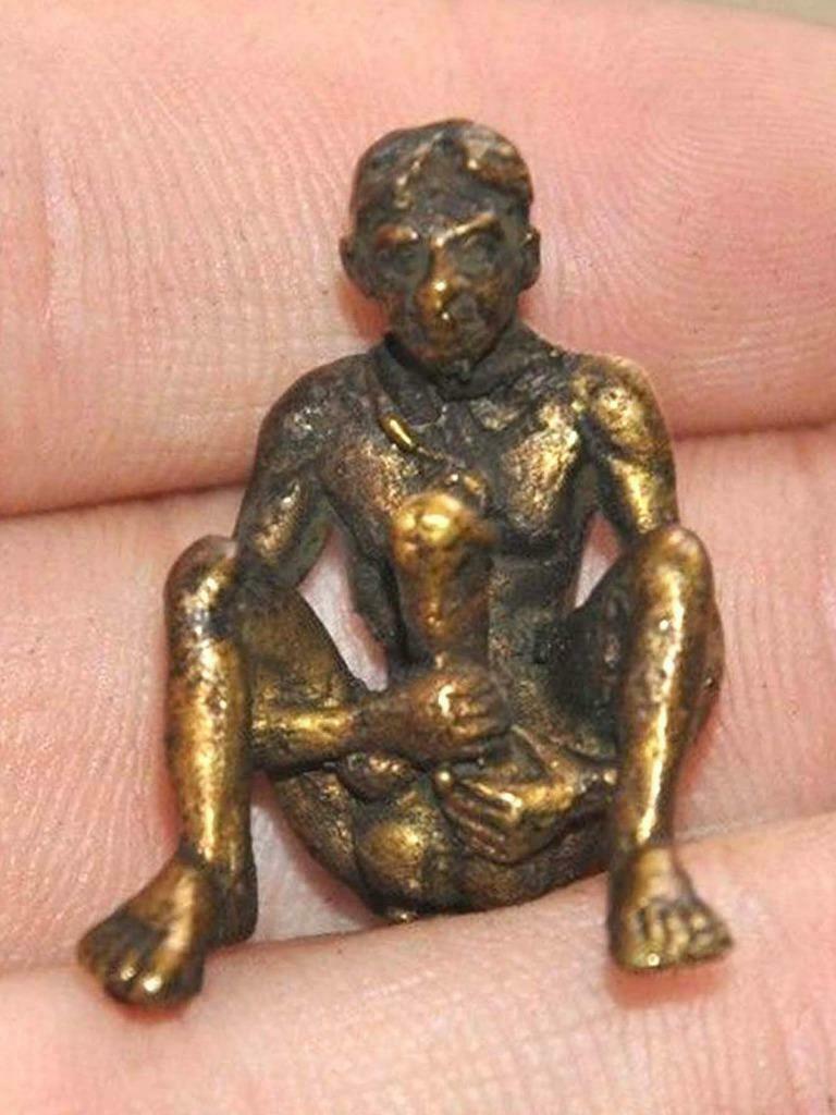 Roman antique miniature Priapus beeldje als 'fascinus' 1st C, Verzenden, Brons