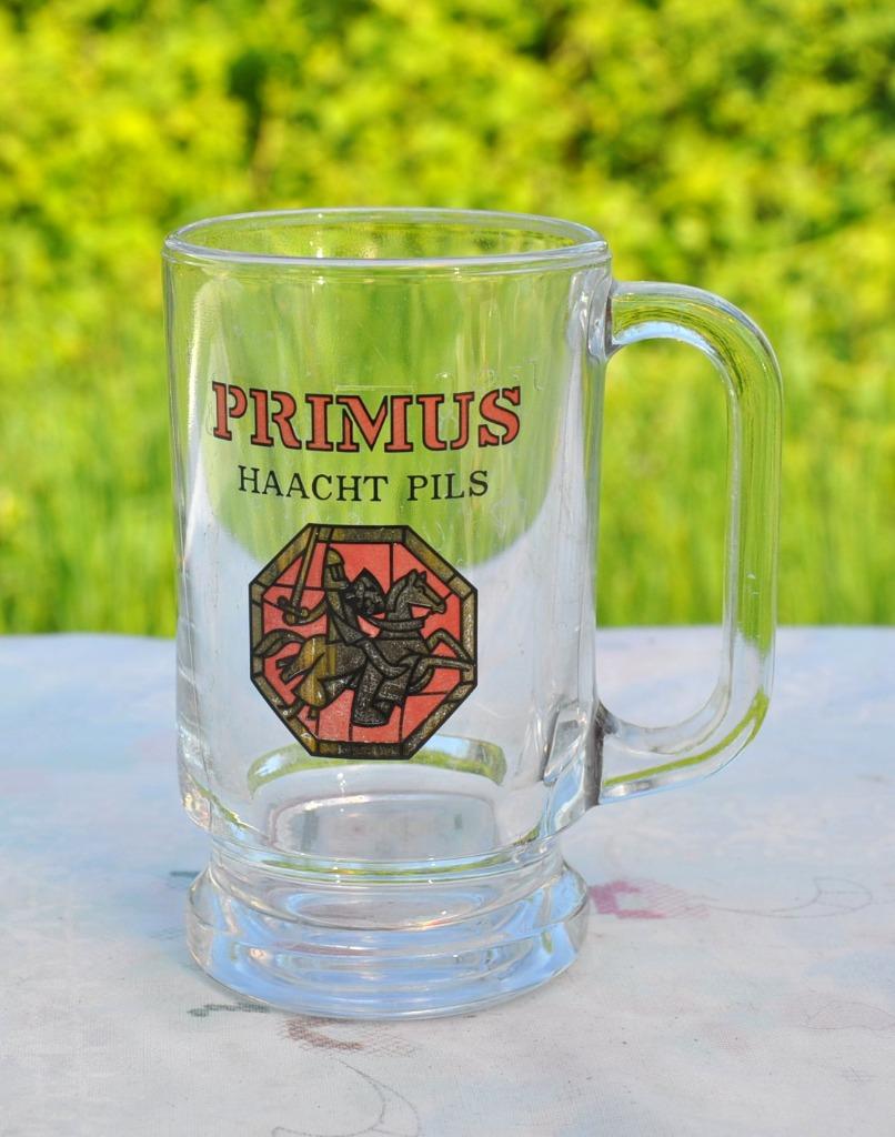 chope en verre biere primus haacht pils 25 cl, Enlèvement ou Envoi, Comme neuf, Chope(s), Autres marques