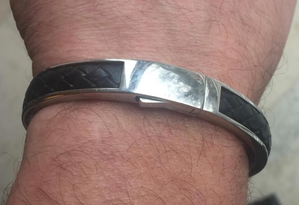 Lotus armband voor mannen, Ophalen of Verzenden, Zo goed als nieuw, Staal