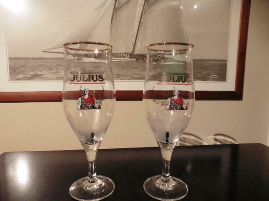 Julius  glas, Verzamelen, Ophalen of Verzenden, Zo goed als nieuw, Bierglas