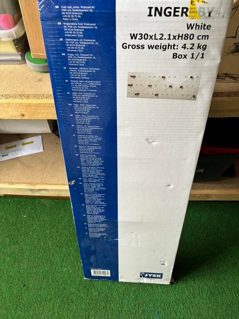 Ingersby wandplank kapstok 2x, Tuin en Terras, Ophalen of Verzenden, Nieuw