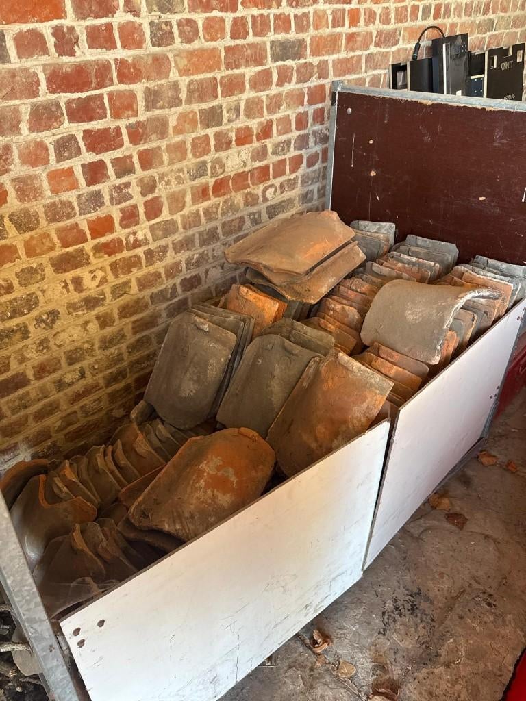 Boomse pannen te koop, Doe-het-zelf en Bouw, Dakpannen en Dakbedekking, Ophalen, Steen of Klei, Dakpannen, Rood