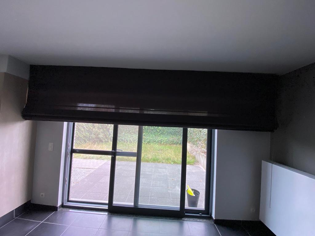 Gordijn met optreksysteem, Huis en Inrichting, Stoffering | Gordijnen en Lamellen, Ophalen, Zo goed als nieuw, Grijs, 200 cm of meer