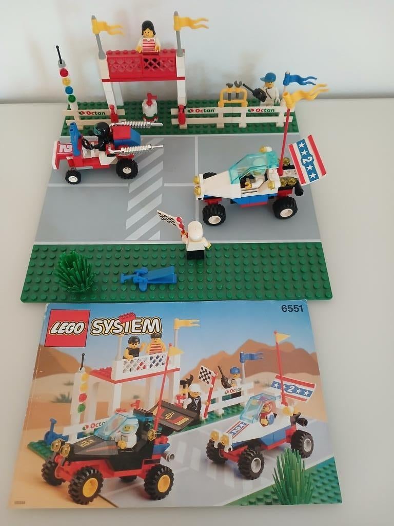 Lego System 6551 - Autoracen - Montageboekje - Vintage, Ophalen, Gebruikt, Lego, Compleet