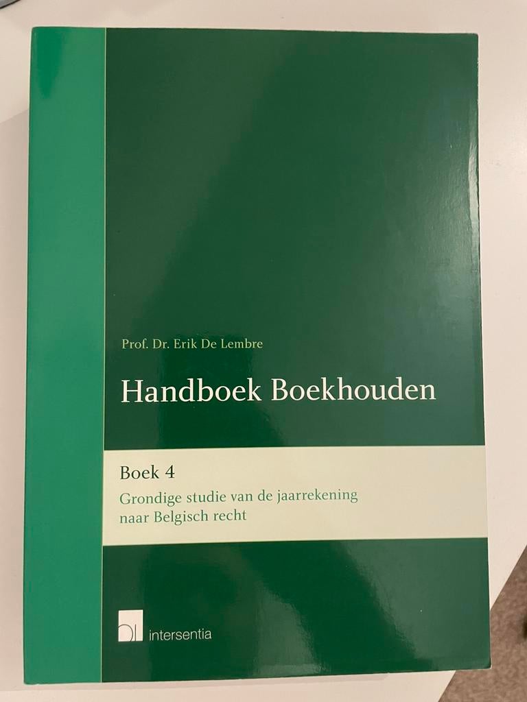 Handboek boekhouden 4, Boeken, Erik De Lembre, Ophalen of Verzenden, Zo goed als nieuw, Nederlands