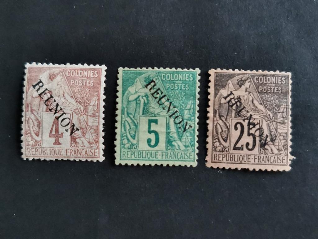 Réunion 1891 - Colonies françaises avec empreinte REUNION *, Enlèvement ou Envoi, Autres pays, Non oblitéré