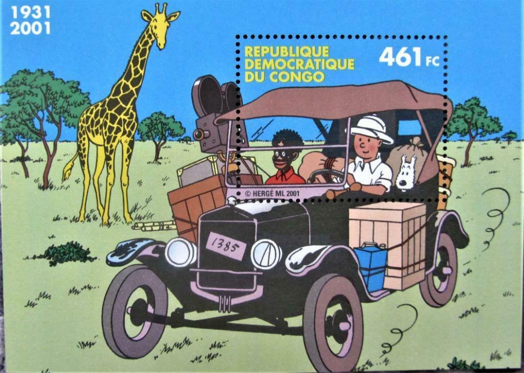 POSTZEGELS BELGIË-KUIFJE IN AFRIKA -REP. DEMOCR. DU CONGO**, Postzegels en Munten, Ophalen of Verzenden, Postfris, Overige thema's