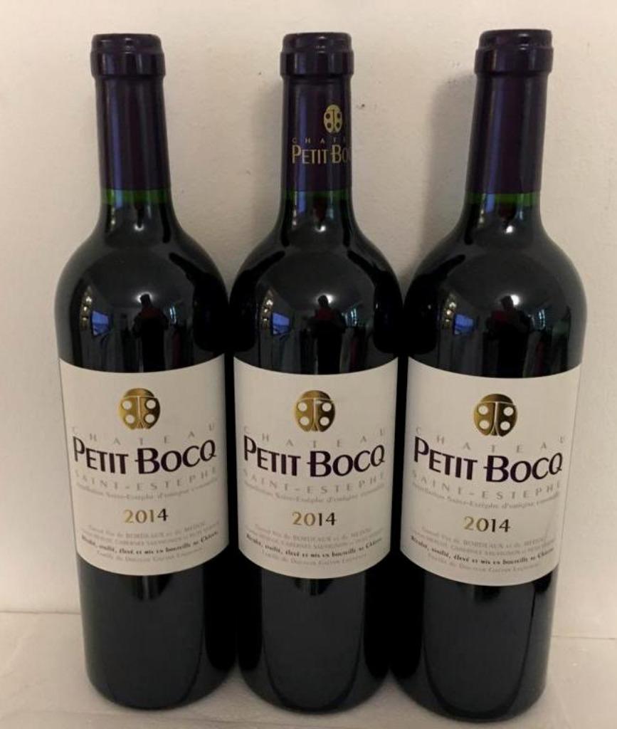 3 X Château Petit Bocq 2014 – Saint Esthèphe – Cru Bourgeois, Collections, Neuf, Enlèvement ou Envoi, Pleine, Vin rouge