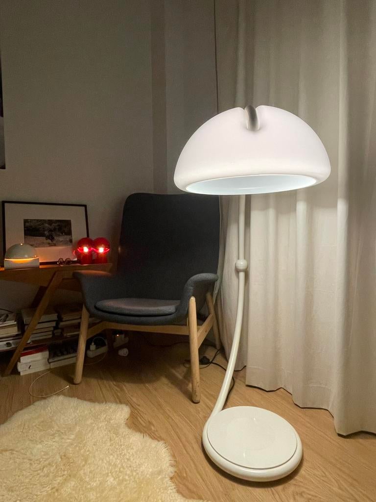 Elio Martinelli - lampe Serpente, Maison & Meubles, Lampes | Lampadaires, Utilisé, 100 à 150 cm, Métal, Enlèvement