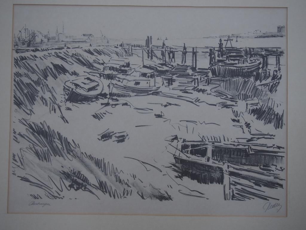 Grafisch Schilderij Jaques Leduc, Antiek en Kunst, Ophalen