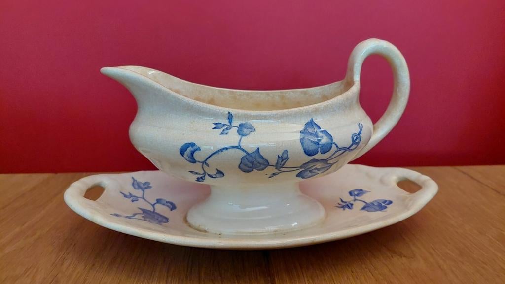 Bol à sauce Art nouveau - de la Faiencerie de Nimy - rare, Antiquités & Art, Enlèvement ou Envoi