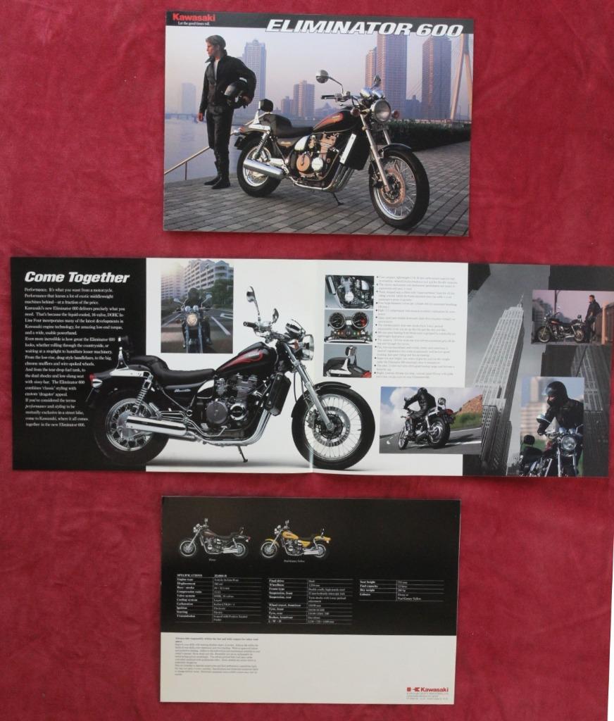 brochure origineel. Kawasaki Eliminator 250cc of 600cc, Ophalen of Verzenden, Nieuw, Merk of Model