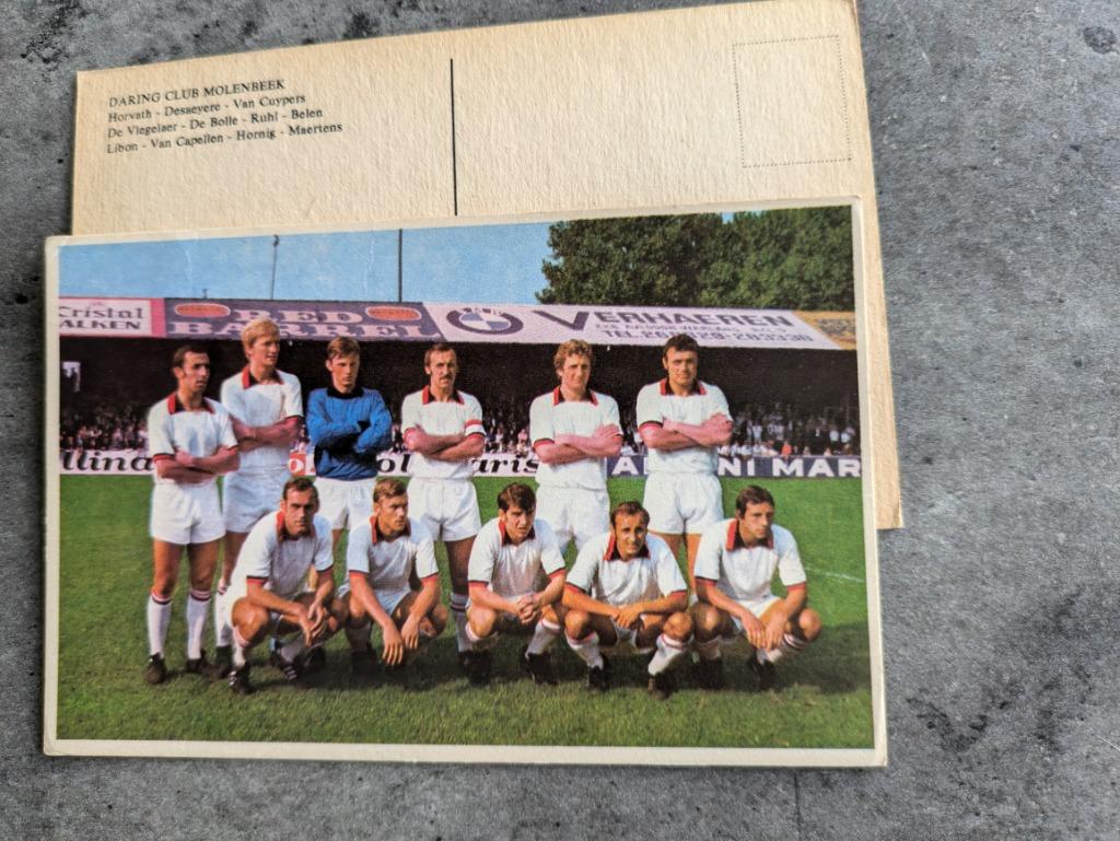 CARTE POSTALE FOOTBALL DATING CLUB MOLENBEEK TEAM FIN DES AN, Envoi