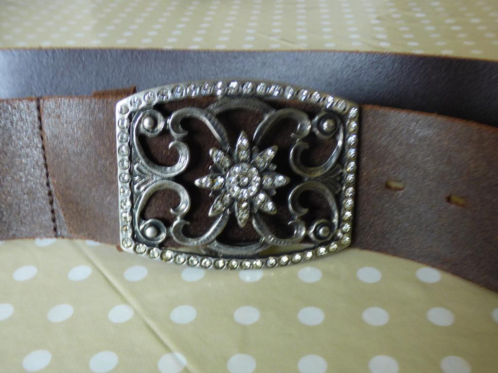 Bruine lederen riem cowboy / western voor dames, Ophalen of Verzenden, Zo goed als nieuw, Western, Dames